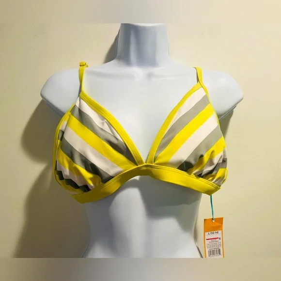 Kona Sol Women's Triangle Bikini Top Large Size - Picture 6 of 16